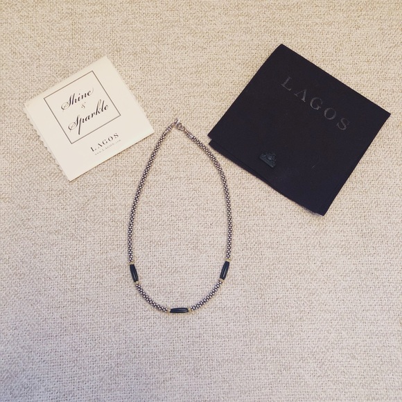 LAGOS Jewelry - Lagos Caviar necklace with Onyx and Gold details LAGOS Jewelry - Lagos Caviar necklace with Onyx and Gold details